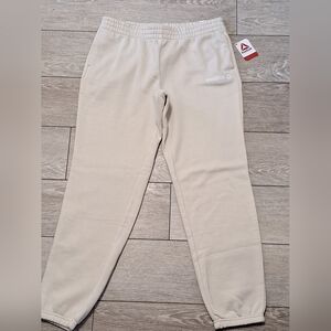 Brand New Reebok Women's Cream Color Pull-On Cuffed Jogger Pants. Various Sizes